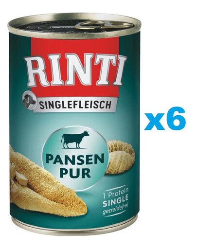 RINTI Singlefleisch Rumen Pure - Rumen monoprotéinée - 6x400 g