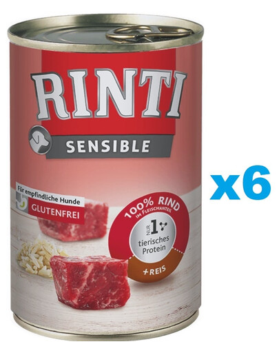 RINTI Sensible - Boeuf et riz - 6x400 g