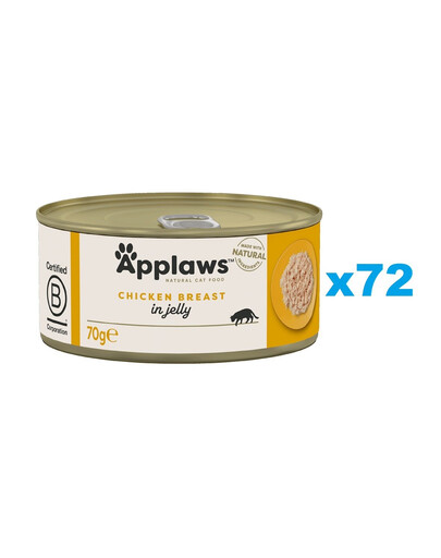 APPLAWS Cat Tin - Blanc de poulet en gelée - 72x70g