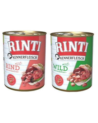 RINTI Kennerfleisch Game Venaison 12x800 g + Beef Bœuf 12x800 g