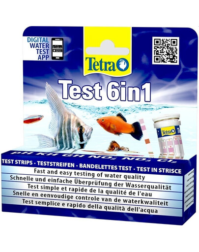 TETRA Test 6in1 - Bandelette de test de la qualité de l'eau 6 en 1 - 10 pièces