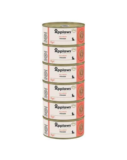 APPLAWS Cat Tin - Mousse de saumon - 6x70 g