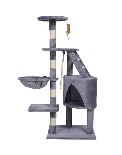 KATIDO Griffoir arbre à chat 118 cm gris-bleu