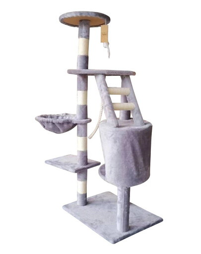 KATIDO Griffoir arbre à chat 118 cm gris-bleu