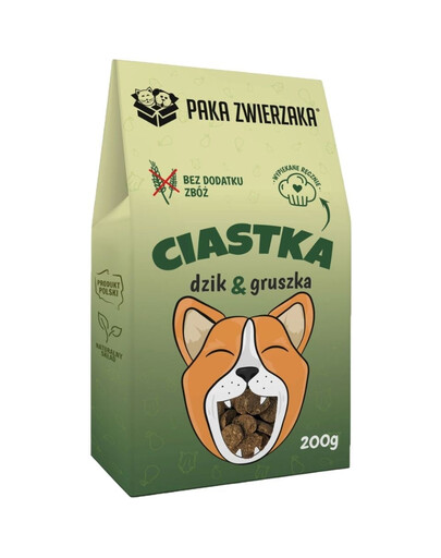 PAKA ZWIERZAKA Sanglier avec la poire 200 g biscuits pour chiens