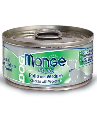 MONGE Natural Dog Poulet aux légumes 95g