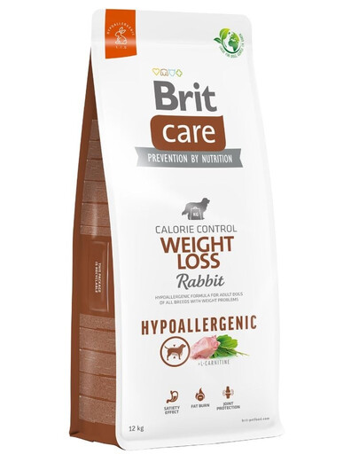 BRIT Care Hypoallergenic Weight Loss Rabbit - Croquettes hypoallergéniques de lapin et riz pour chiens en surpoids - 12 kg