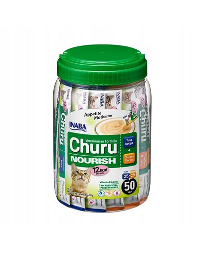 INABA Churu Nourish 50x14g au thon et au poulet pour les chats