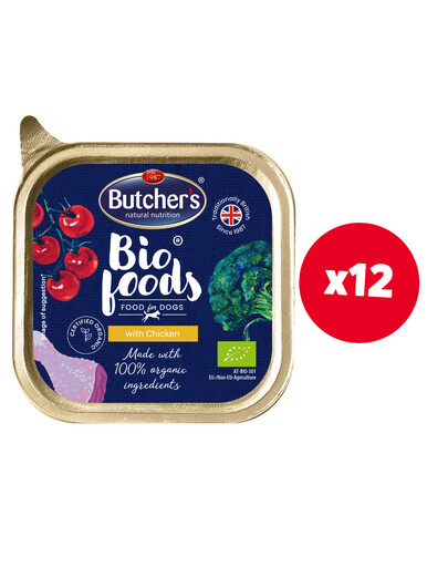 BUTCHER'S BIO foods chicken 12 x 150 g pâtée pour chien