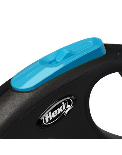 FLEXI Laisse automatique New Neon S corde 5 m bleu