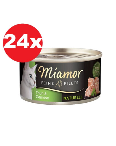 MIAMOR Feine Filets Naturell Tuna&Vegetables Thon et légumes en sauce 24x80g