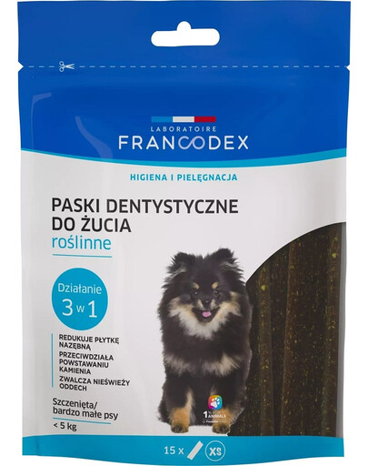 FRANCODEX Bandes à mâcher XS pour la mauvaise haleine 114 g/15 pcs.
