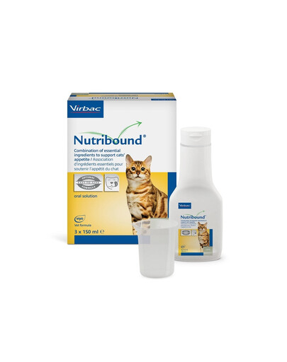 VIRBAC Nutribound 3x150 ml solution orale pour chats en convalescence