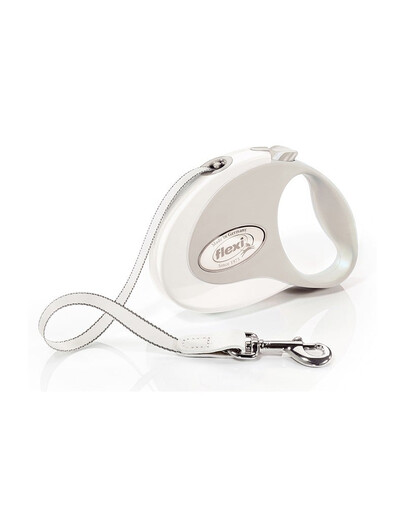 FLEXI Laisse automatique Style S 3 m blanc