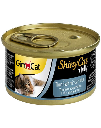 GIMCAT Shiny Cat Tuna&Shrimp in Jelly 70g thon avec crevettes en gelée