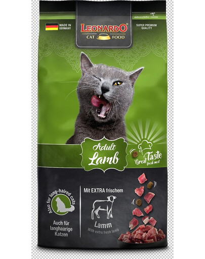 LEONARDO Adult Lamb Rice nourriture sèche avec agneau pour chats 1,8 kg