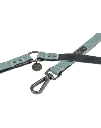 TRIXIE CityStyle Laisse en coton pour chiens S–M: 2.00 m/13 mm gris clair
