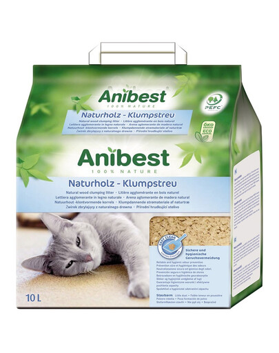 JRS Cat’s Best Anibest ECO litière de bois agglomérée naturelle 10 l (4,5 kg)