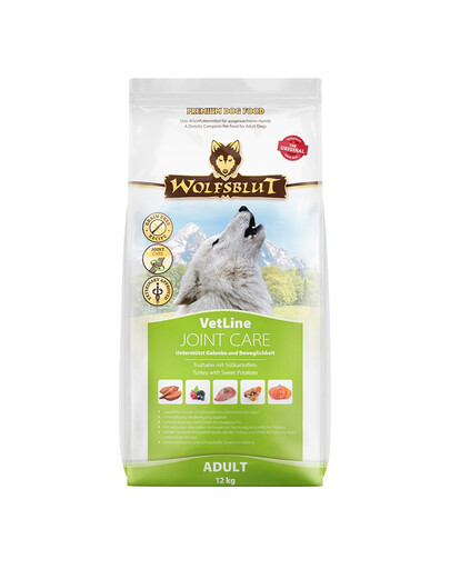 WOLFSBLUT VetLine Joint Care Aliment diététique pour chiens pour le soutien des articulations et de la mobilité 12 kg