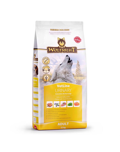 WOLFSBLUT VetLine Urinary Aliment diététique pour chiens pour le soutien des voies urinaires 12 kg