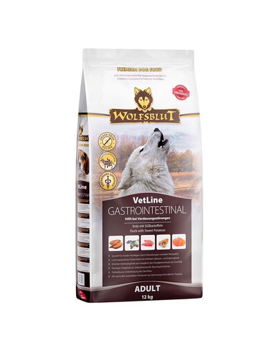 WOLFSBLUT VetLine Gastrointestinal Croquettes diététiques pour chiens souffrant de troubles digestifs 12 kg