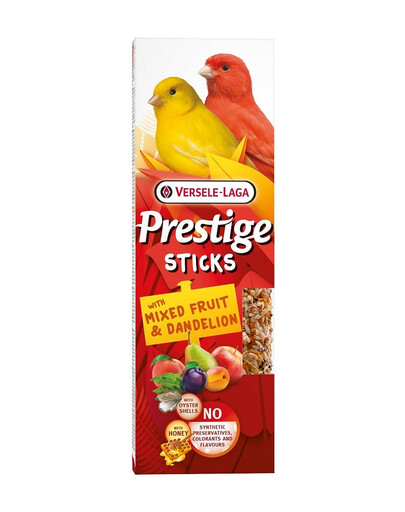 VERSELE-LAGA Prestige Sticks 2 flacons avec un mélange de fruits et du pissenlit pour les canaris 60g