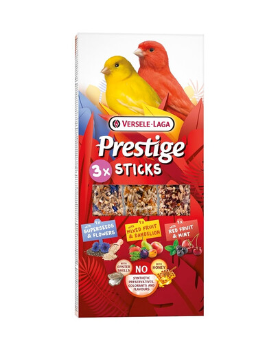 VERSELE-LAGA Prestige Sticks 3 flacons différents pour les canaris 90g