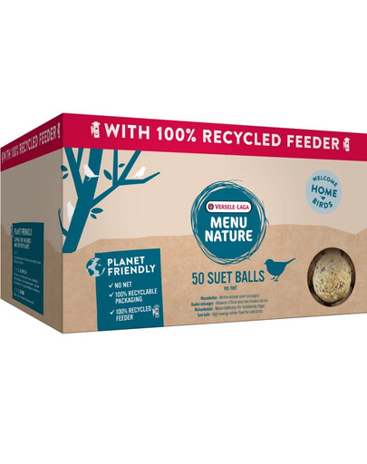 VERSELE-LAGA Menu Nature 50 boules de graisse sans filet avec nourrisseur réutilisable 4,5kg