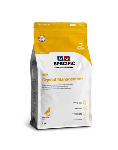 SPECIFIC Cat FCD-L Crystal Management 2 kg alimentation contre les struvites pour chats en surpoids