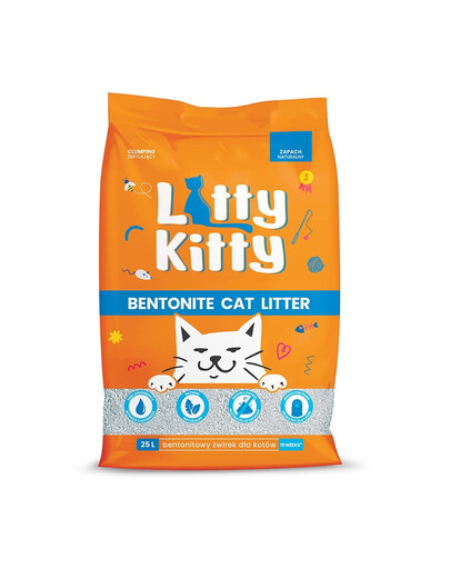 LITTY KITTY Bentonite Litière pour chats à base de bentonite 25 l (20 kg)