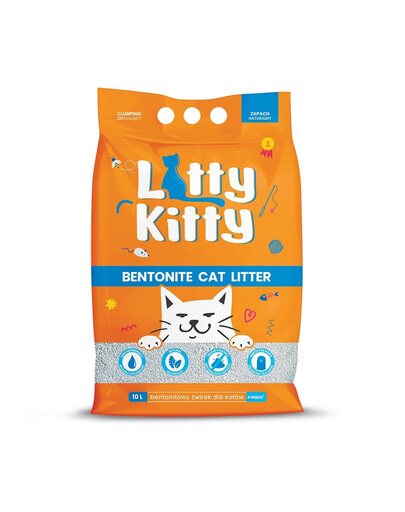 LITTY KITTY Bentonite Litière pour chats à base de bentonite 10 l (8 kg)