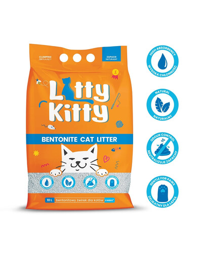 LITTY KITTY Bentonite Litière pour chats à base de bentonite 10 l (8 kg)