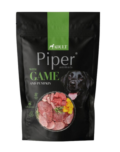 PIPER avec du gibier et de la citrouille en sachets 500g aliments humides pour chiens