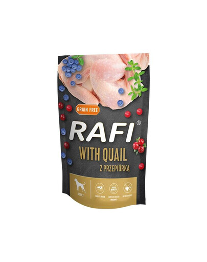 RAFI avec des cailles, des myrtilles et des airelles pour les chiens 500 g