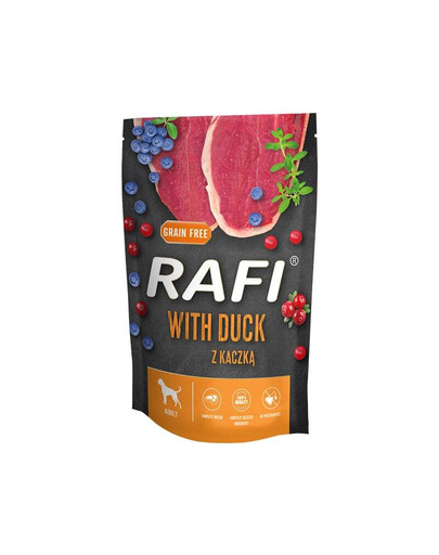 RAFI avec du canard, de la myrtille et de la canneberge pour les chiens 500 g