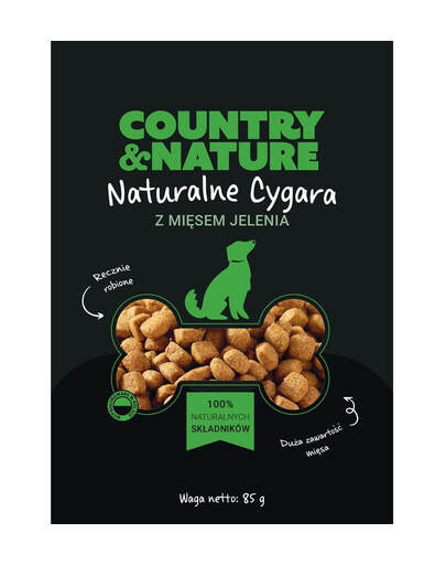 COUNTRY&NATURE Cigares à la viande de cerf pour chiens 20 x 85 g