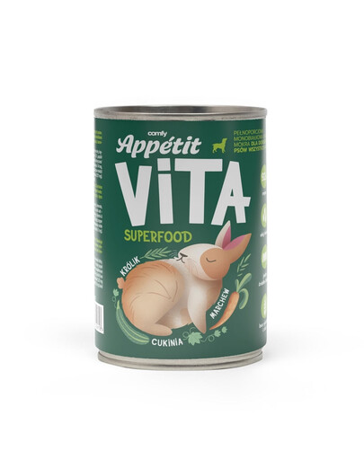 COMFY APPETIT VITA Superfood Lapin 400g aliments monoprotéiques pour chiens