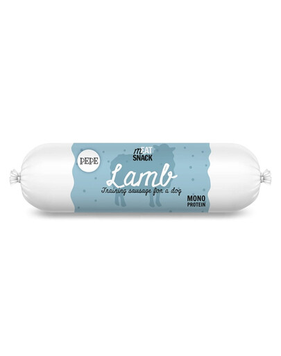 PAKA ZWIERZAKA PEPE Meat Snack Saucisse d'agneau pour chiens 200g