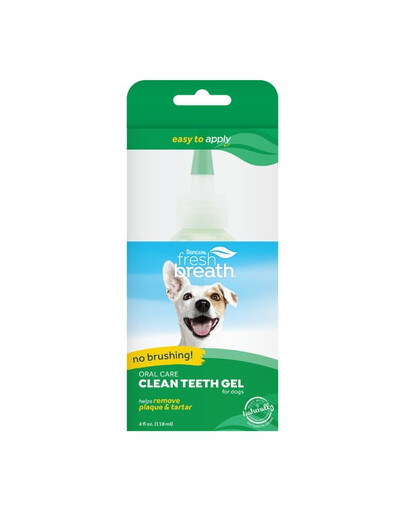 TROPICLEAN Fresh Breath Clean Teeth Oral Care Gel Dog 118ml Gel d'hygiène buccale pour chiens