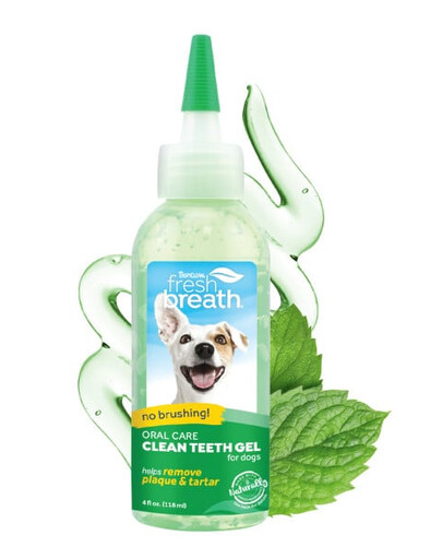 TROPICLEAN Fresh Breath Clean Teeth Oral Care Gel Dog 118ml Gel d'hygiène buccale pour chiens