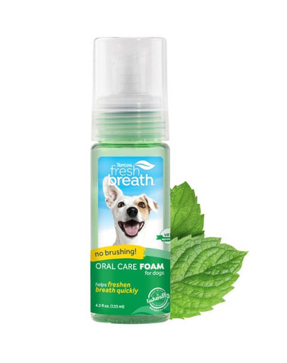 TROPICLEAN Fresh Breath Mint Oral Care Foam Dog 133ml mousse d'hygiène buccale pour chiens