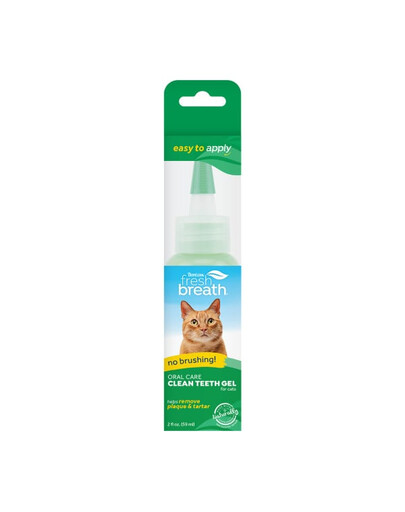 TROPICLEAN Fresh Breath Clean Teeth Oral Care Gel Cat 59ml gel d'hygiène buccale pour chats
