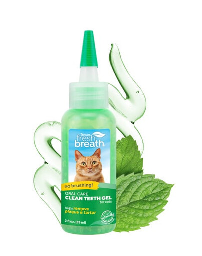TROPICLEAN Fresh Breath Clean Teeth Oral Care Gel Cat 59ml gel d'hygiène buccale pour chats