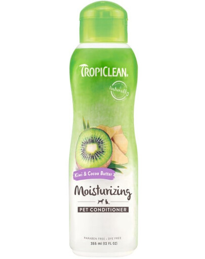 TROPICLEAN Kiwi Cocoa Butter Moisturizing Conditioner 355ml Conditionneur hydratant pour chiens et chats