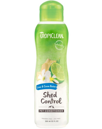 TROPICLEAN Lime Cocoa Butter Shed Control Conditioner 355ml Après-shampoing anti-chute pour chiens et chats