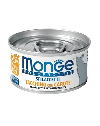 MONGE Monoprotein Cat Dinde avec carottes 80g