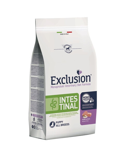 EXCLUSION Intestinal puppy all breeds avec du porc pour toutes les races de chiots 2 kg