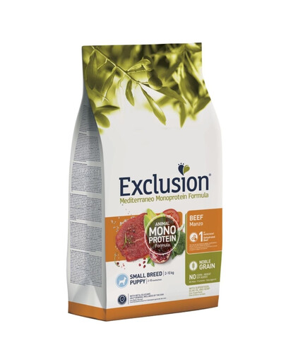 EXCLUSION MonoProtein Noble Grain puppy small breeds nourriture pour chiots de petite race au bœuf 7 kg
