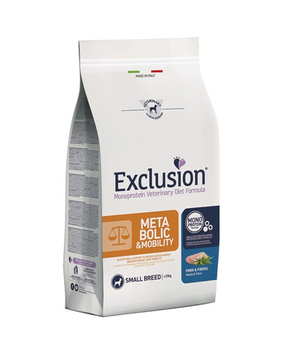 EXCLUSION Metabolic Mobility small breeds avec porc pour petites races 7 kg