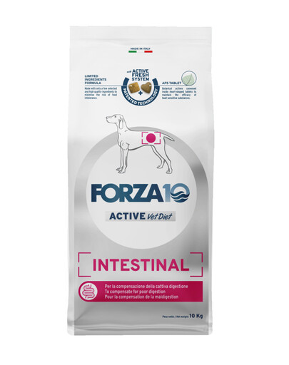 FORZA 10 Intestinal Active Régime nutraceutique pour les problèmes digestifs chez les chiens 10 kg